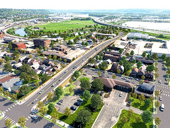 Preliminary Conceptual Rendering of 14th St. Overpass of Elm St.