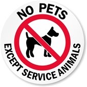 No Pets Allowed Circle Sign