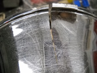 Damage to the siren body.