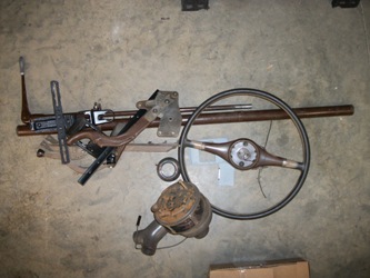 Parts waiting to be restored and reinstalled.