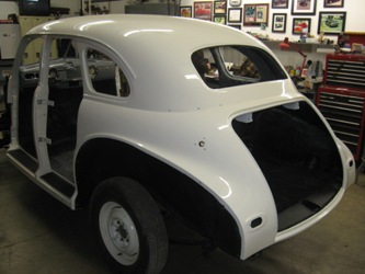 The driver's side and rear view.