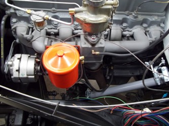 Wiring under the hood.