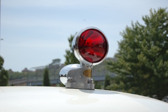 A restored MARS 8 light is mounted to the roof. 