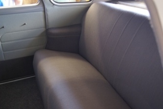 A view of the back seat.