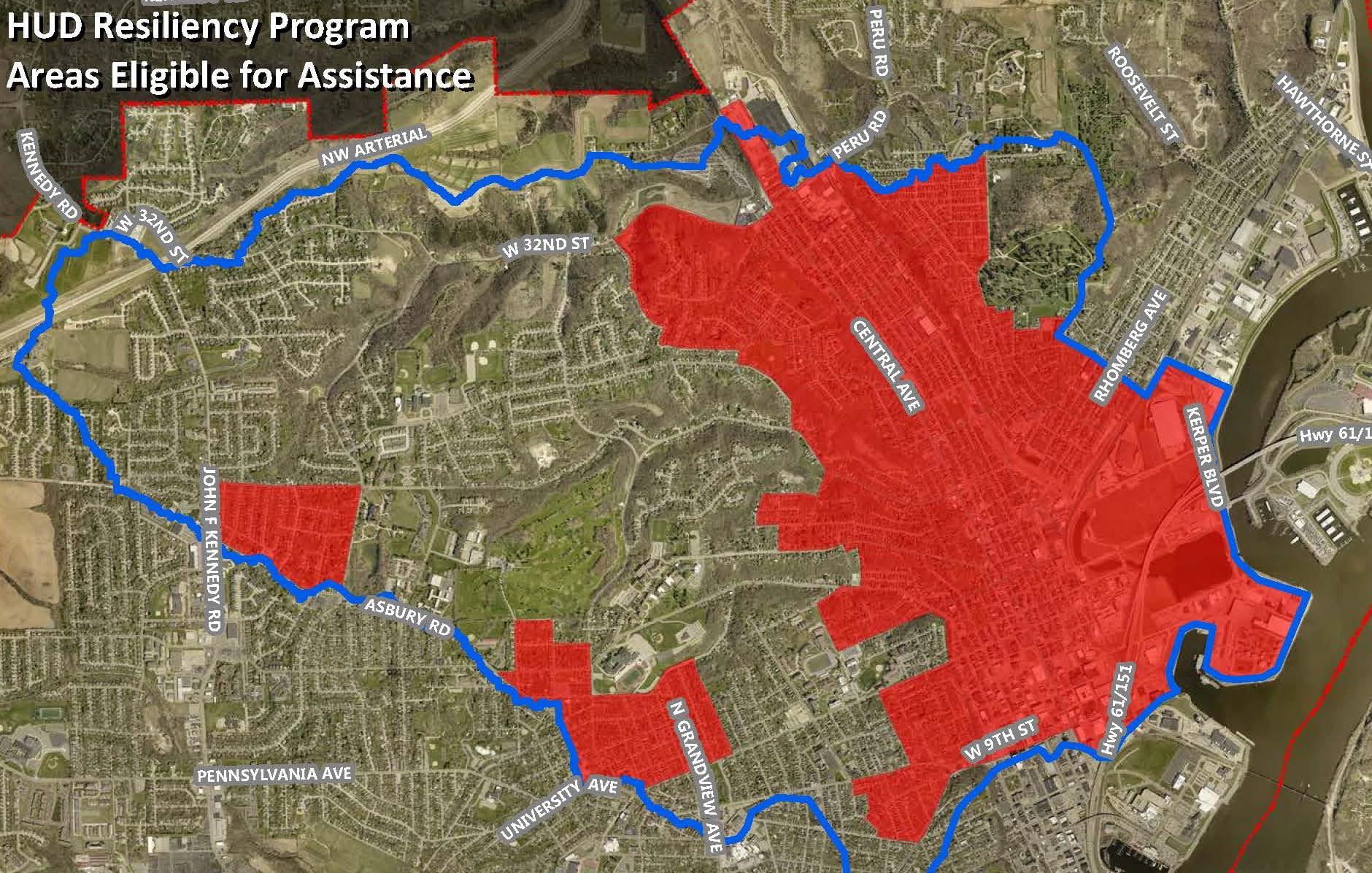 HUD Resiliency Eligible Areas