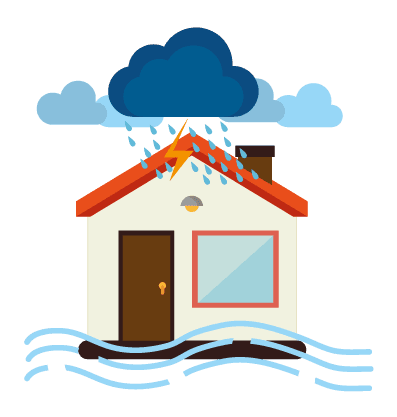 flash flooding icon