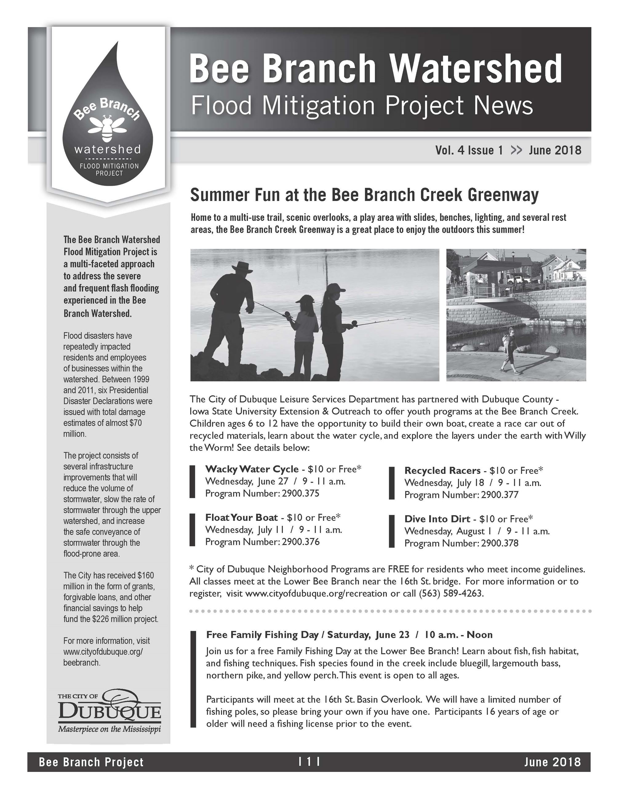 Bee Branch Newsletter Vol 4. Issue 1 June 2018