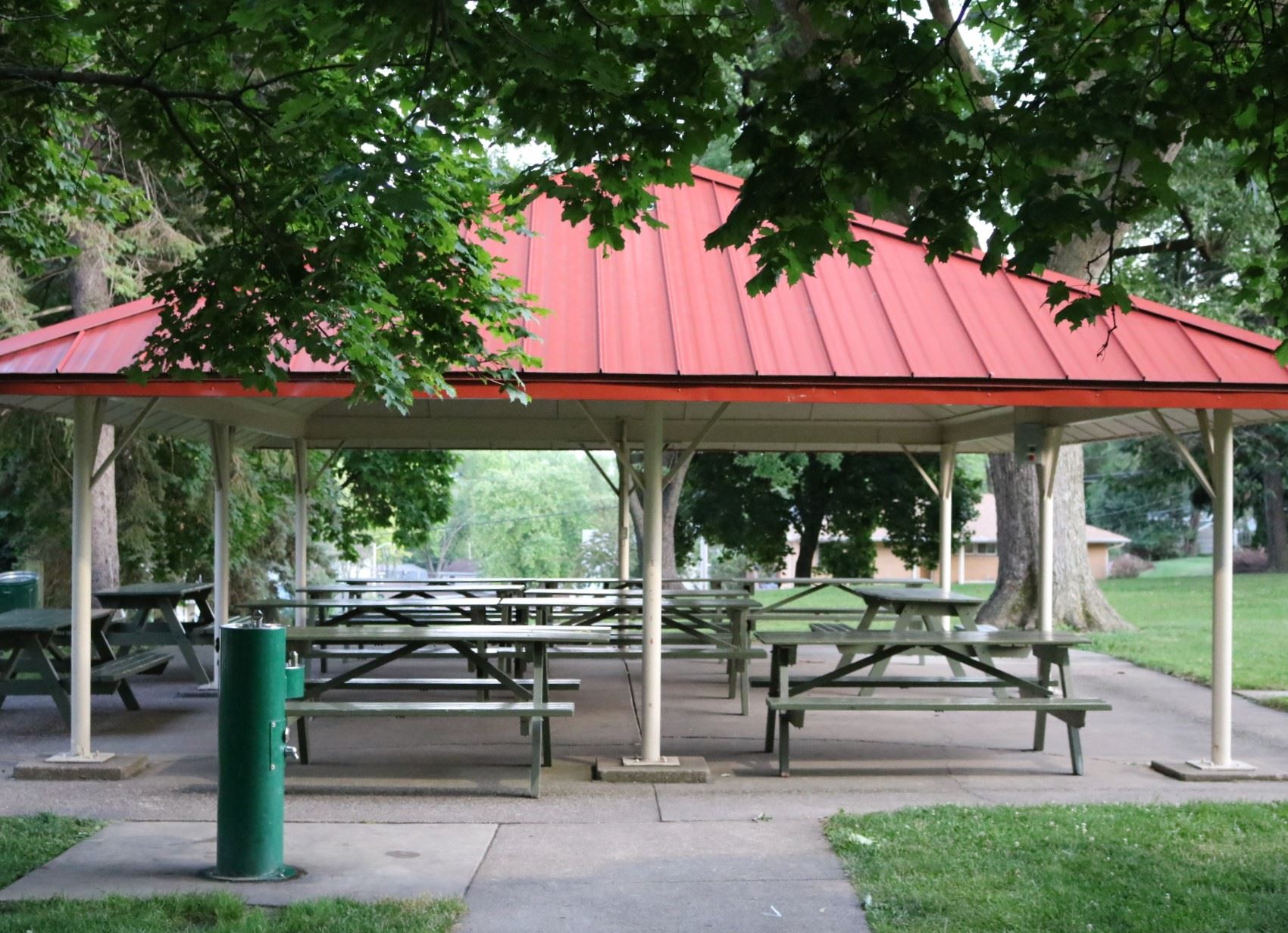 Open Air Pennsylvania seating: 70 people; price: $70.00. 15 amp electricity, water fountain, barbecu