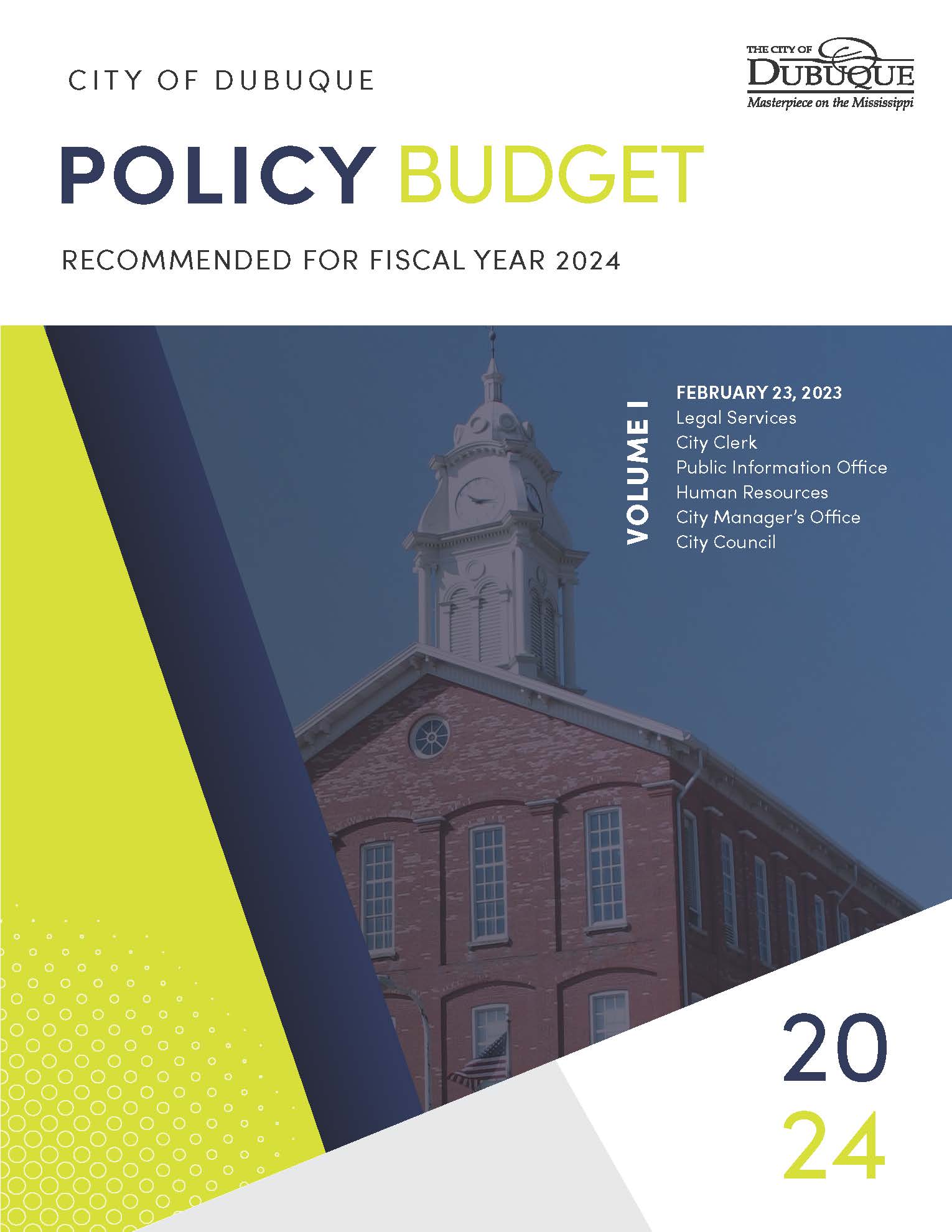 Recommended Policy Budget 2024