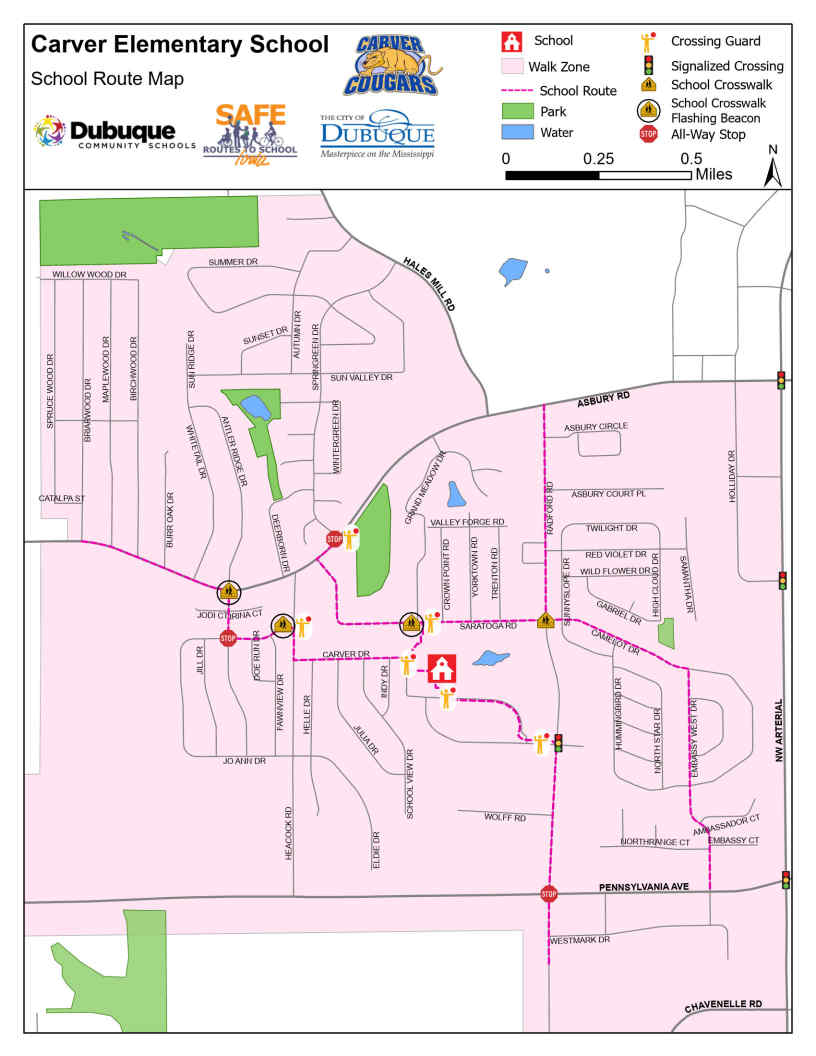 Carver School Route Map
