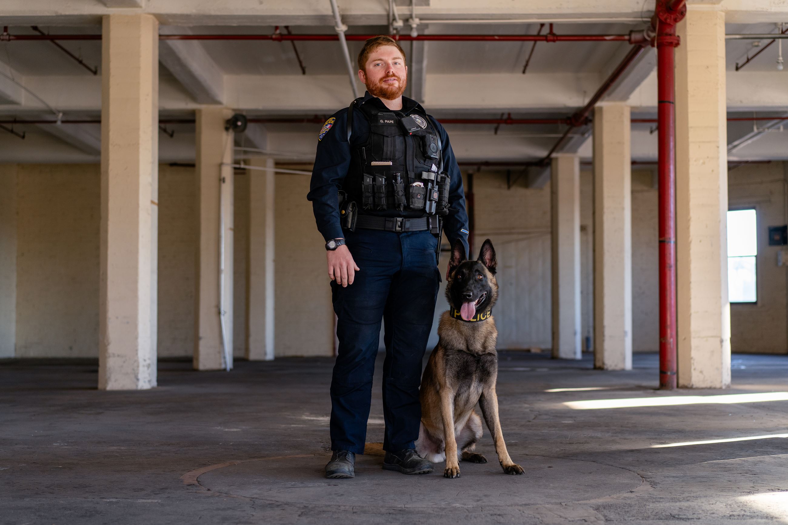 Pape and K9 Zeke
